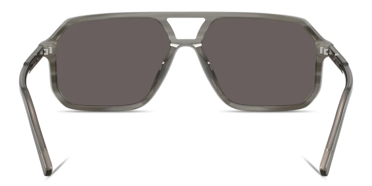 Shop Dolce & Gabbana Logo Signature Unisex Pilot Sunglasses in Grey online.