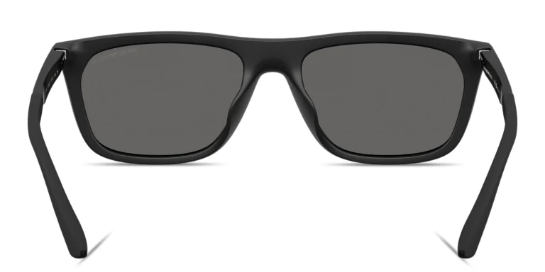Shop Emporio Armani Eagle Logo Pillow Sunglasses in Black online.