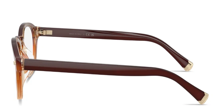 Shop BRUNELLO CUCINELLI Unisex Square Eyeglasses with Blue Light Filter in Brown online.