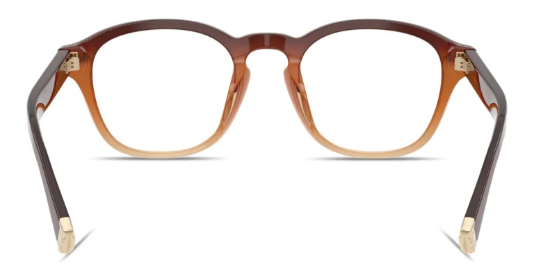 Shop BRUNELLO CUCINELLI Unisex Square Eyeglasses with Blue Light Filter in Brown online.