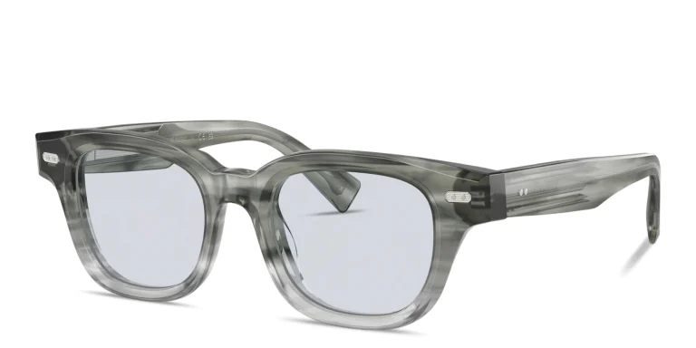 Shop BRUNELLO CUCINELLI Miles Unisex Rectangle Eyeglasses in Grey online.