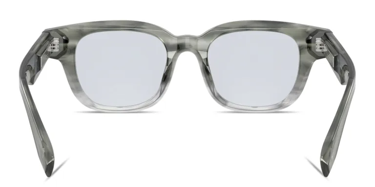 Shop BRUNELLO CUCINELLI Miles Unisex Rectangle Eyeglasses in Grey online.