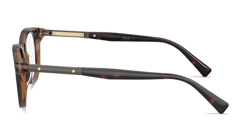 Shop BRUNELLO CUCINELLI Logo Signature Unisex Pillow Eyeglasses in Brown online.