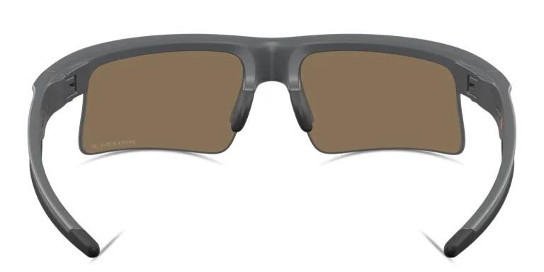 Shop Oakley Bisphaera Speed Unisex Wide Half-Rim Rectangle Sunglasses in Black online.