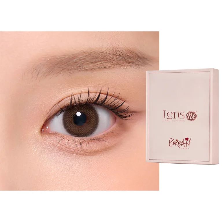 Shop Lensme Korean Style Monthly Colored Contact Lenses - Luna in Brown online.