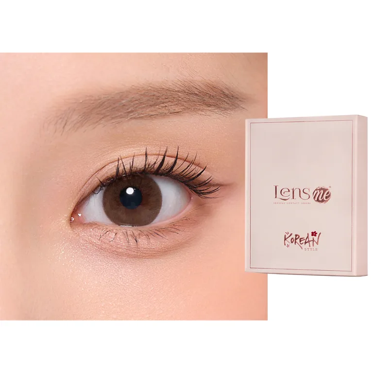 Shop Lensme Korean Style Monthly Colored Contact Lenses - Muse in Brown online.