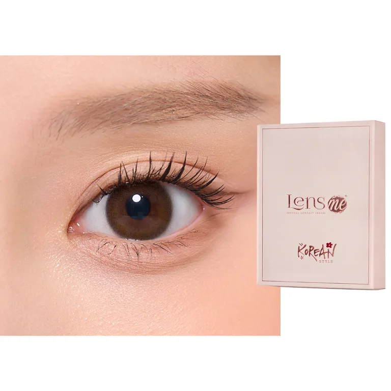 Shop Lensme Korean Style Monthly Colored Contact Lenses - Nova in Brown online.