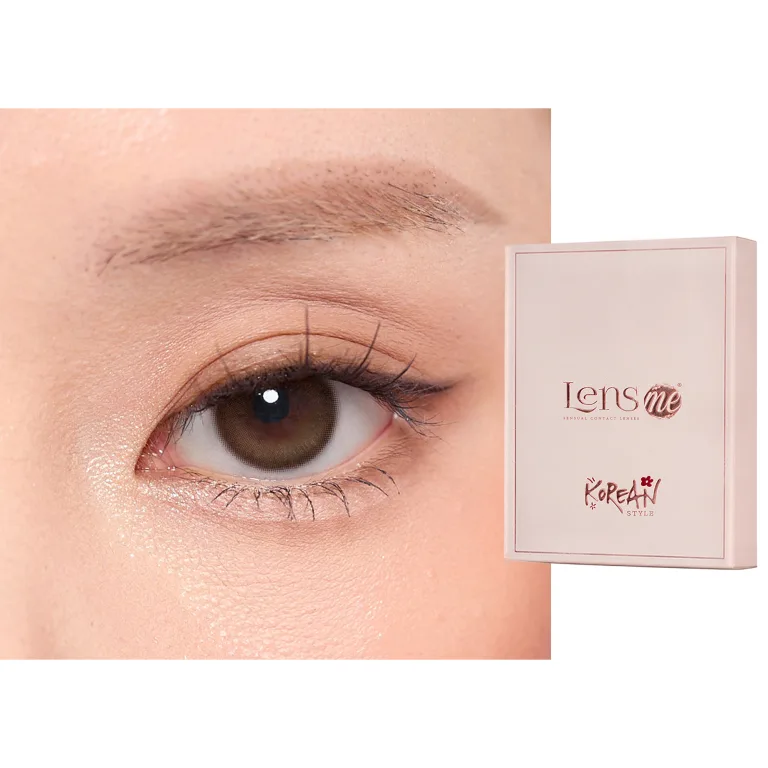 Shop Lensme Korean Style Monthly Colored Contact Lenses - Sylva in Brown online.