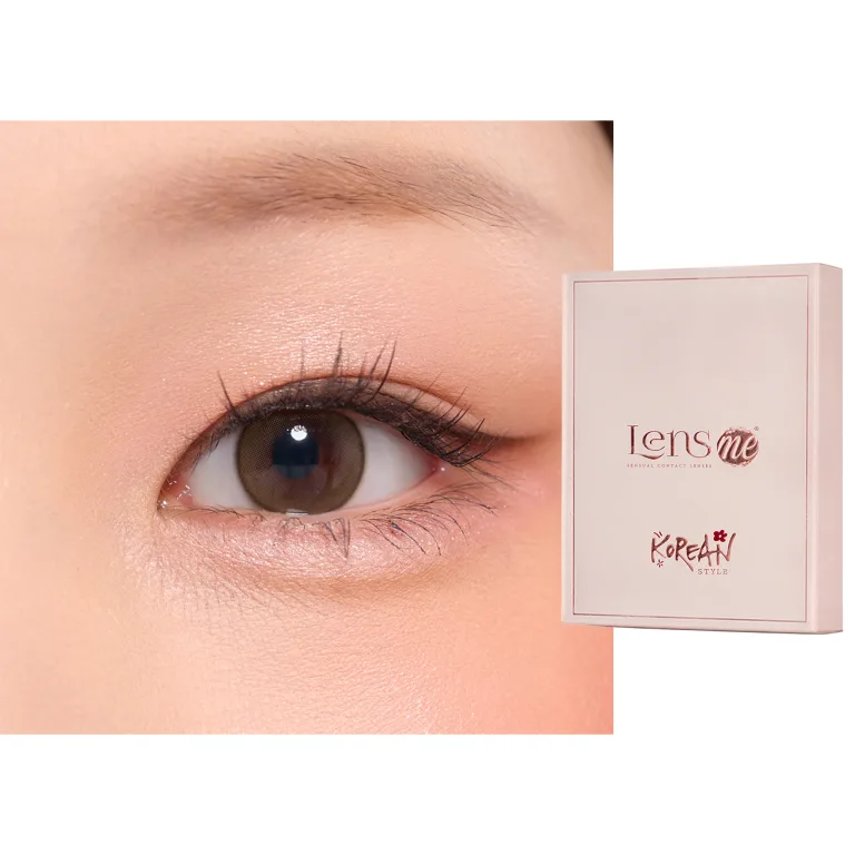 Shop Lensme Korean Style Monthly Colored Contact Lenses - Yunna in Brown online.