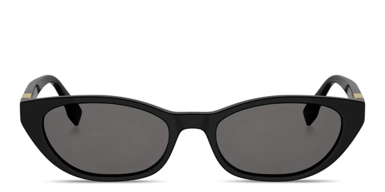 Shop FENDI Baguette Cat-Eye Sunglasses in Black online.
