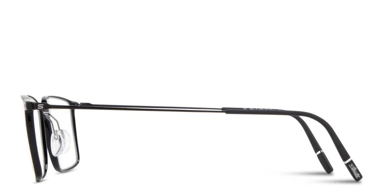 Shop Silhouette Urban Lite Rectangle Eyeglasses in Black online.