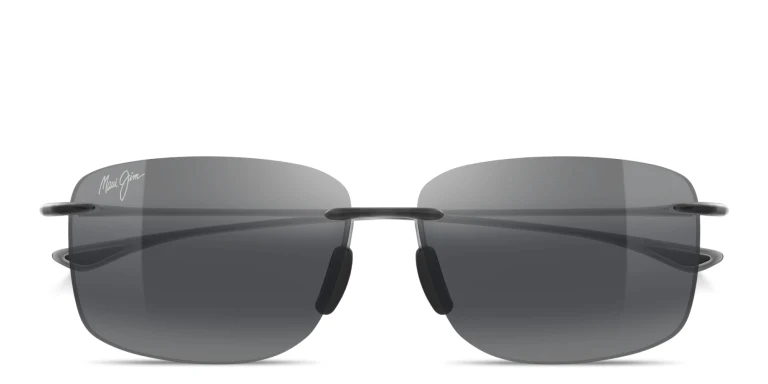 Shop Maui Jim Huia Unisex Oval Sunglasses in Black online.