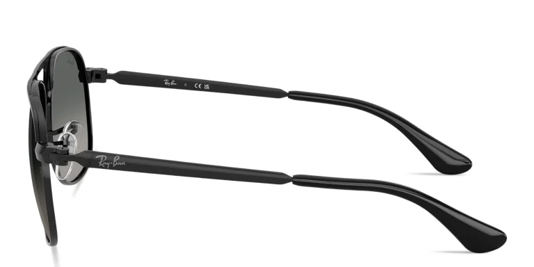 Shop Ray-Ban Bill Max Unisex Square Sunglasses in Black online.