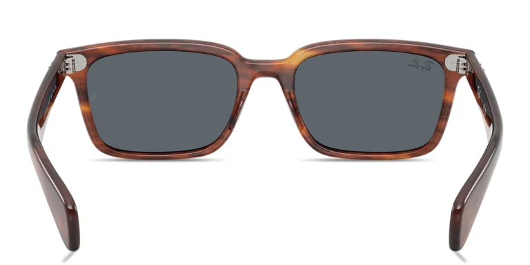 Shop Ray-Ban Brunel Unisex Rectangle Sunglasses in Havana online.