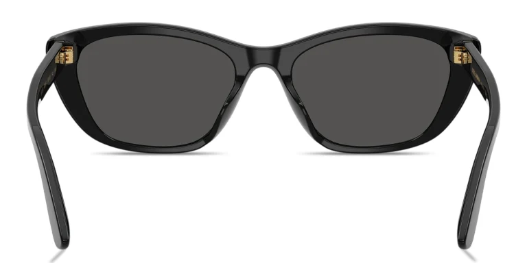 Shop Dolce & Gabbana Logo Lettering Cat-Eye Sunglasses in Black online.