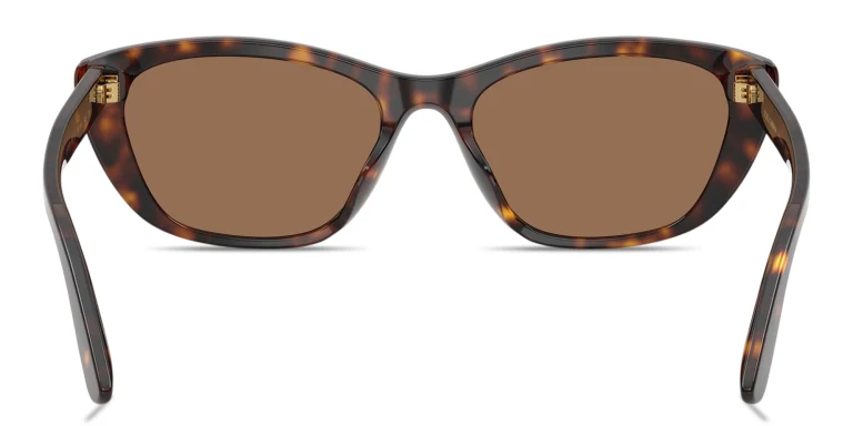 Shop Dolce & Gabbana Logo Lettering Cat-Eye Sunglasses in Havana online.