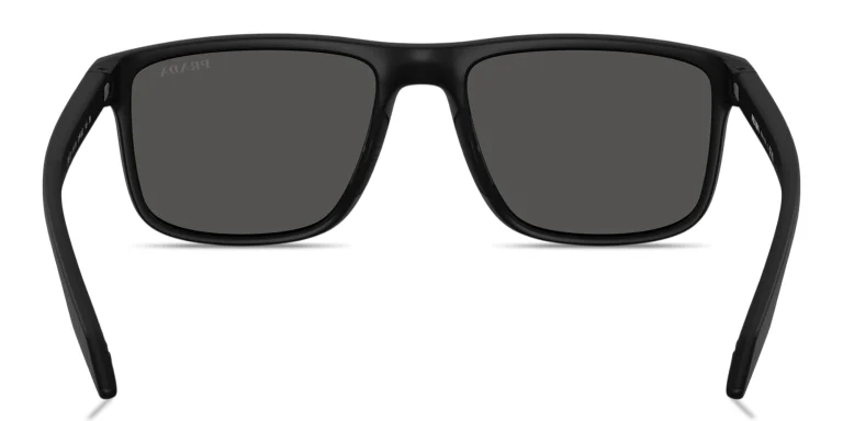 Shop Prada Linea Rossa Logo Lettering Pillow Sunglasses in Black online.