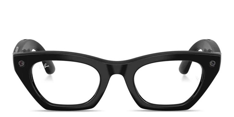 Shop Ray-Ban Meta Zena Transitions® Unisex Cat-Eye Sunglasses in Black online.