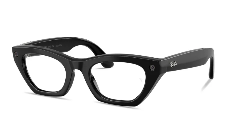 Shop Ray-Ban Meta Zena Transitions® Unisex Cat-Eye Sunglasses in Black online.