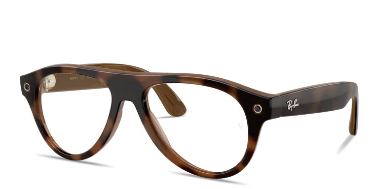Shop Ray-Ban Meta Aviator Transitions® Unisex Pilot Sunglasses in Havana online.