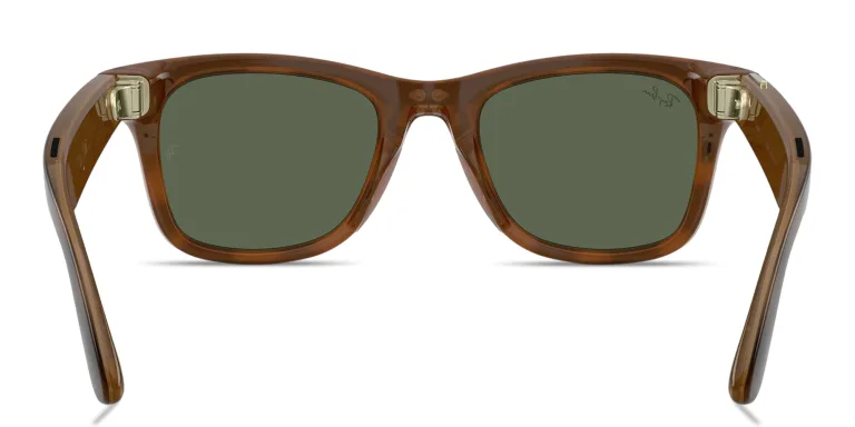Shop Ray-Ban Meta Wayfarer Unisex Square Sunglasses in Havana online.