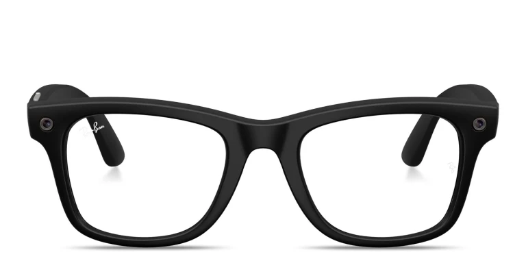 Shop Ray-Ban Meta Wayfarer Transitions® Unisex Square Sunglasses in Black online.