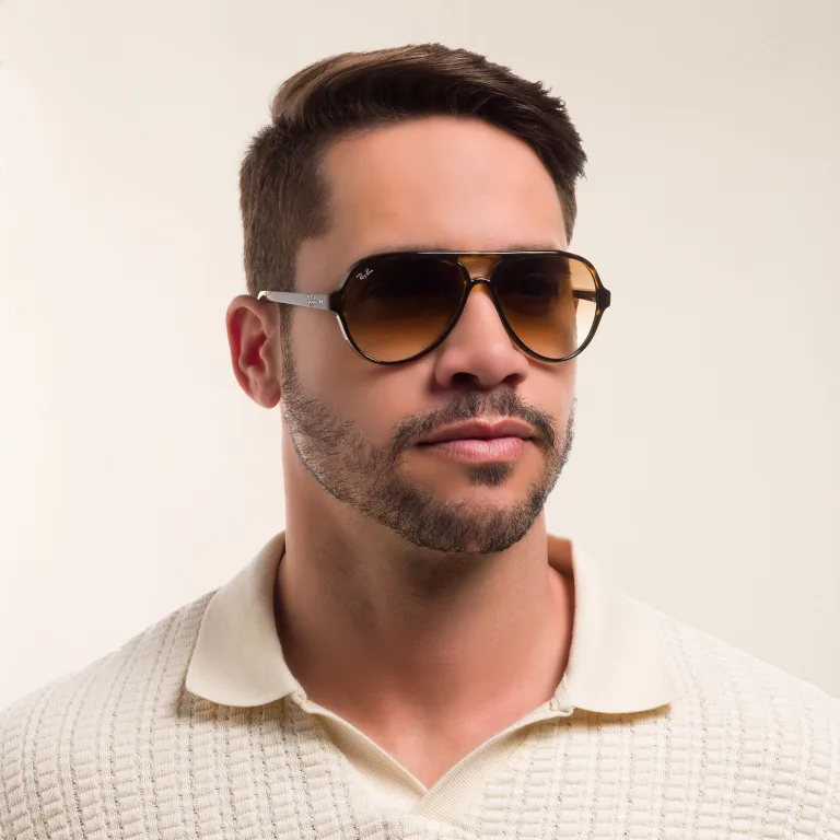 Shop Ray-Ban Cats 5000 Pilot Sunglasses in Havana online.