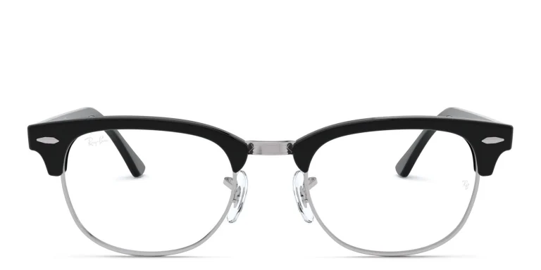 Shop Ray-Ban Clubmaster Optics Square Eyeglasses in Black online.