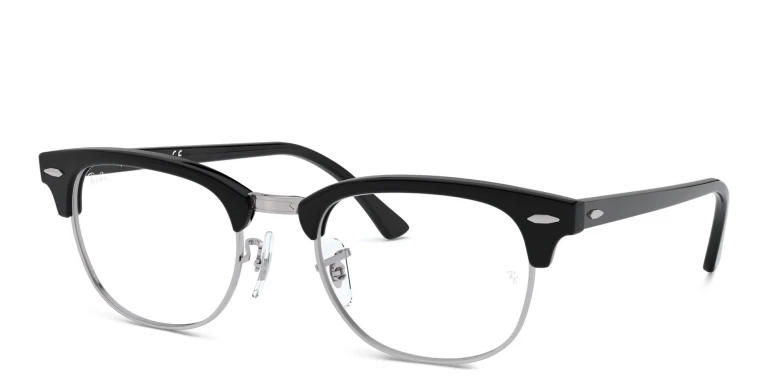 Shop Ray-Ban Clubmaster Optics Square Eyeglasses in Black online.