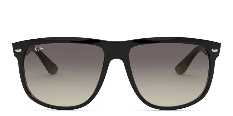 Shop Ray-Ban Boyfriend Square Sunglasses in Black online.
