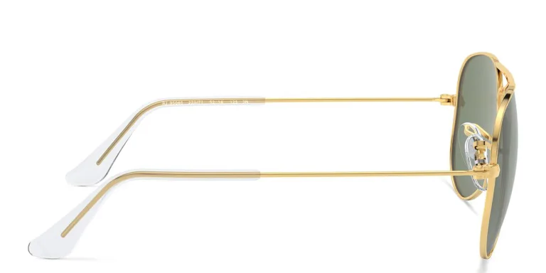 Shop Ray-Ban Junior Kids Pilot Sunglasses in Gold online.
