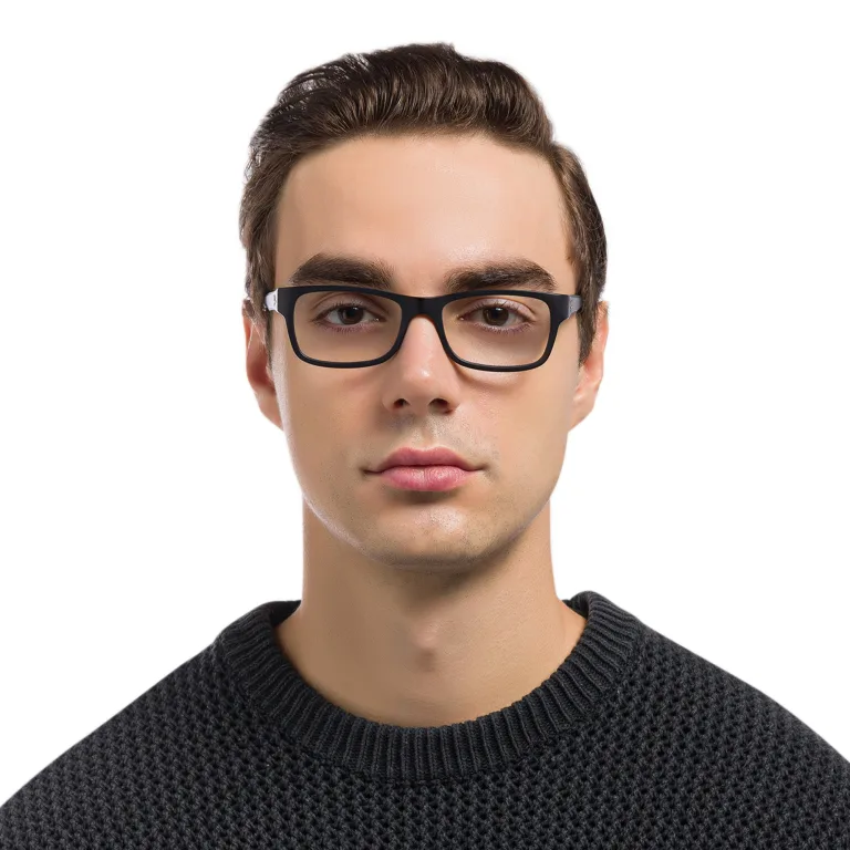 Shop Ray-Ban Optics Rectangle Eyeglasses in Black online.