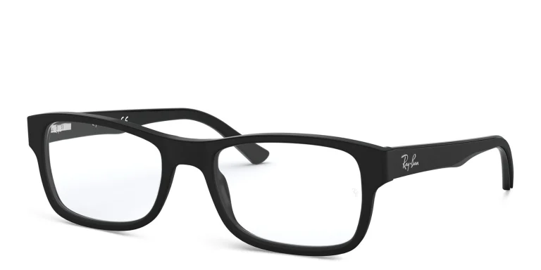 Shop Ray-Ban Optics Rectangle Eyeglasses in Black online.