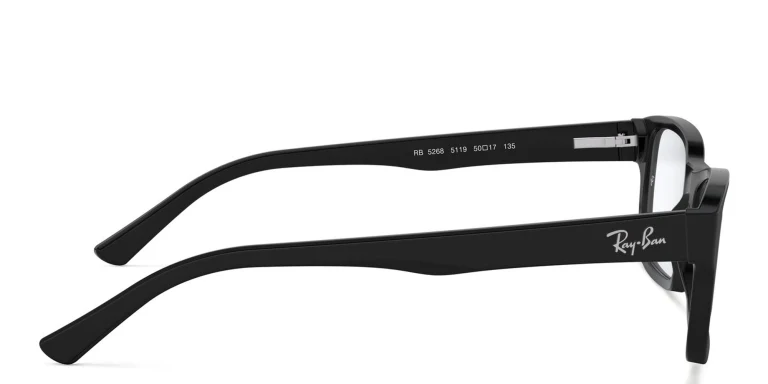 Shop Ray-Ban Optics Rectangle Eyeglasses in Black online.