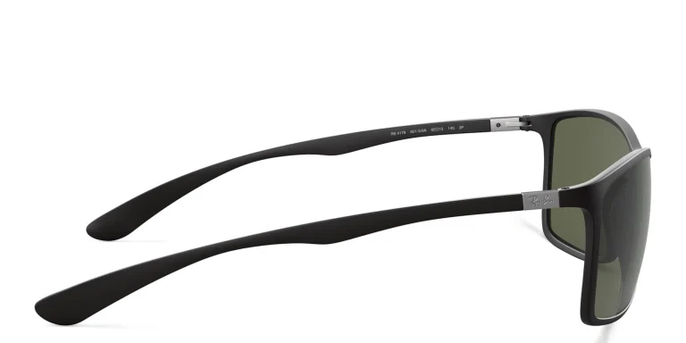 Shop Ray-Ban Liteforce Tech Rectangle Sunglasses in Black online.