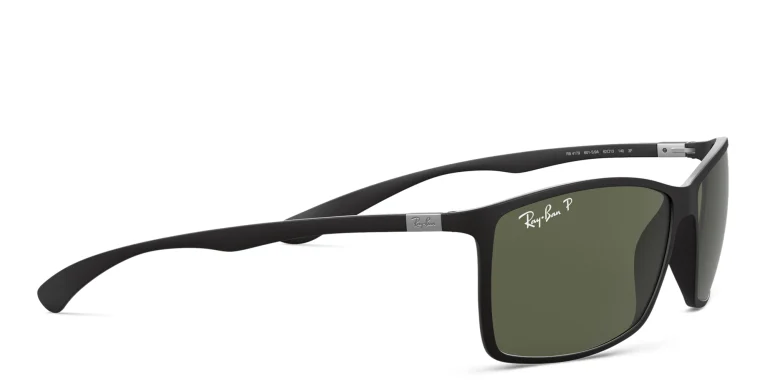Shop Ray-Ban Liteforce Tech Rectangle Sunglasses in Black online.
