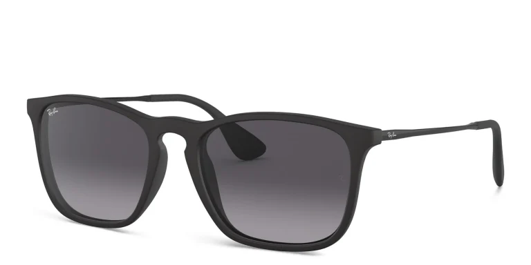Shop Ray-Ban Chris Square Sunglasses in Black online.