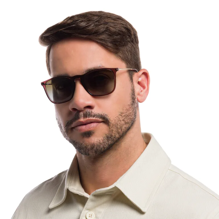 Shop Ray-Ban Chris Square Sunglasses in Brown online.