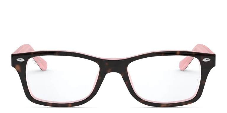 Shop Ray-Ban Junior Kids Square Eyeglasses in Havana online.