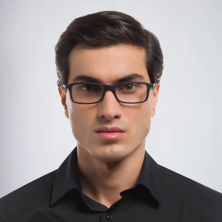 Shop Ray-Ban Optics Unisex Rectangle Eyeglasses in Black online.