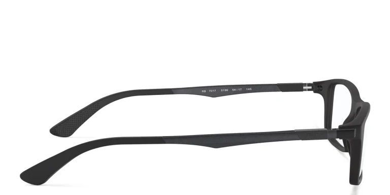 Shop Ray-Ban Optics Unisex Rectangle Eyeglasses in Black online.