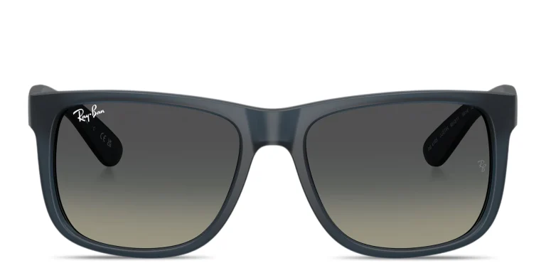 Shop Ray-Ban Justin Square Sunglasses in Blue online.