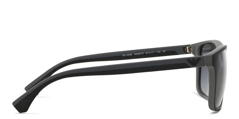 Shop Emporio Armani Square Sunglasses in Black online.