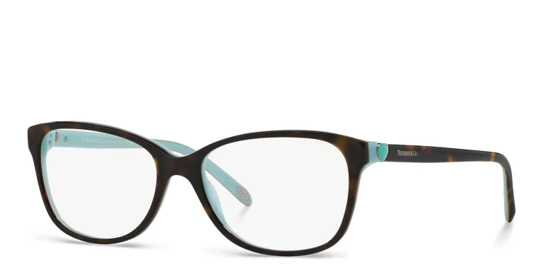 Shop TIFFANY Square Eyeglasses in Havana online.