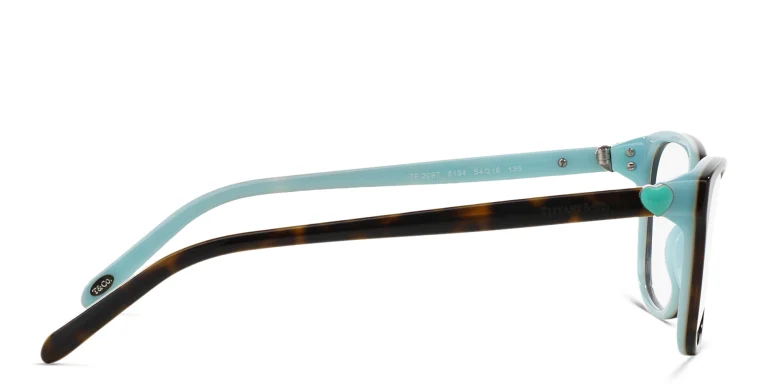 Shop TIFFANY Square Eyeglasses in Havana online.