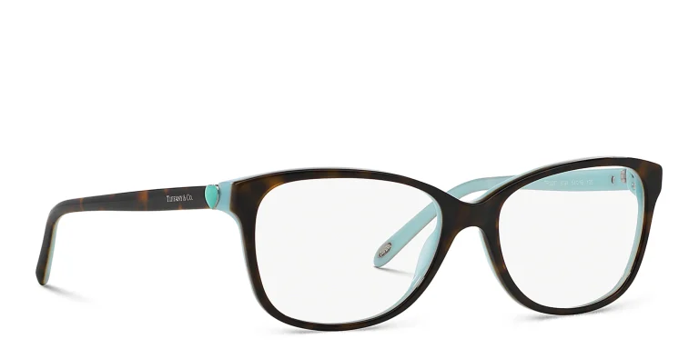 Shop TIFFANY Square Eyeglasses in Havana online.