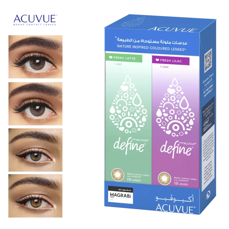 Shop ACUVUE 1-Day ACUVUE® DEFINE® Fresh Quattro Pack Color Contact Lenses in Multiple online.