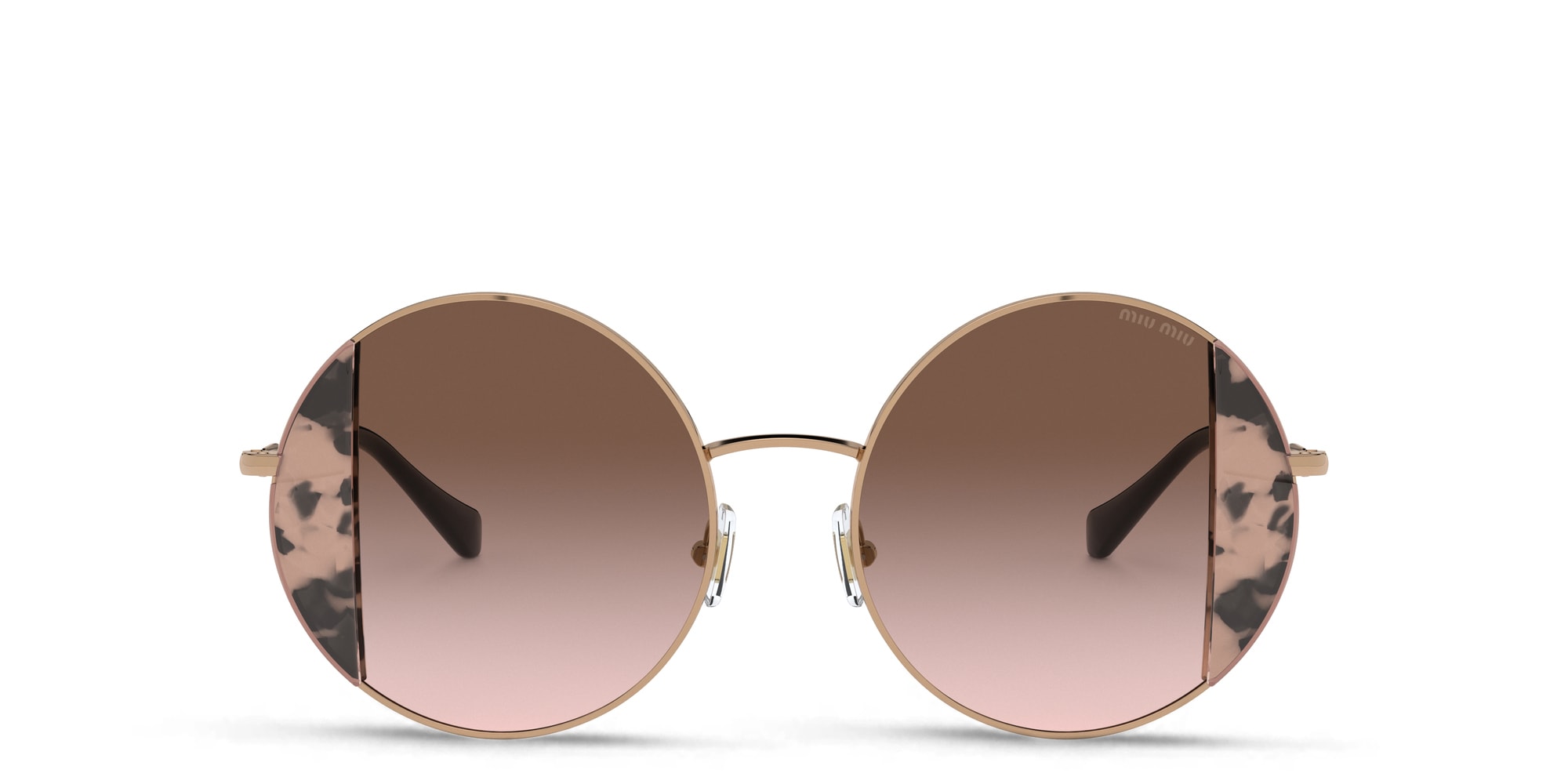 Miu Miu Round Sunglasess W/Brown Gold Mirror Lens Buy MIU MIU Round Sunglasses Online | MAGRABi Egypt main image 3