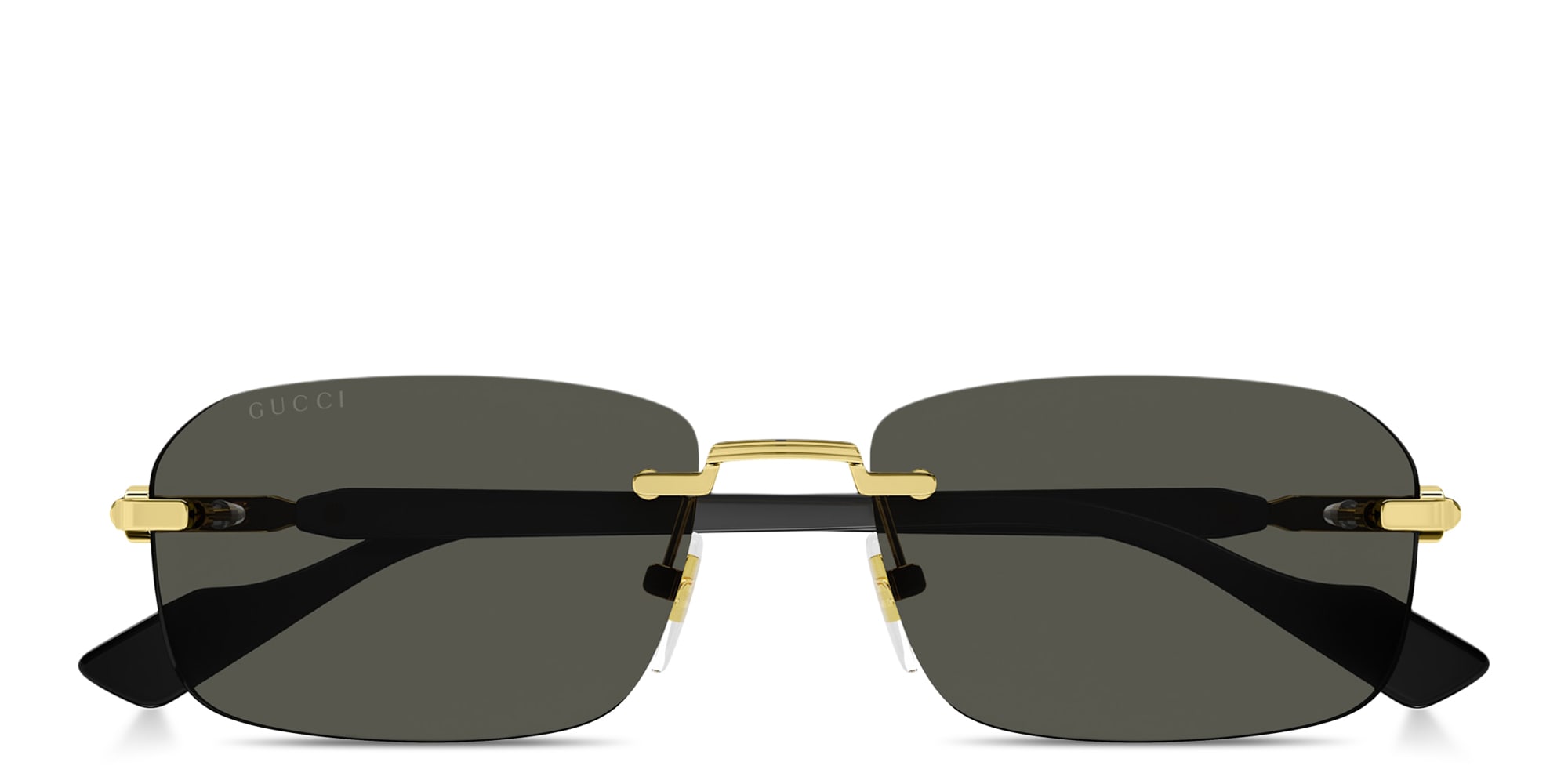 Buy GUCCI Web Rimless Rectangle Sunglasses Online | MAGRABi Qatar