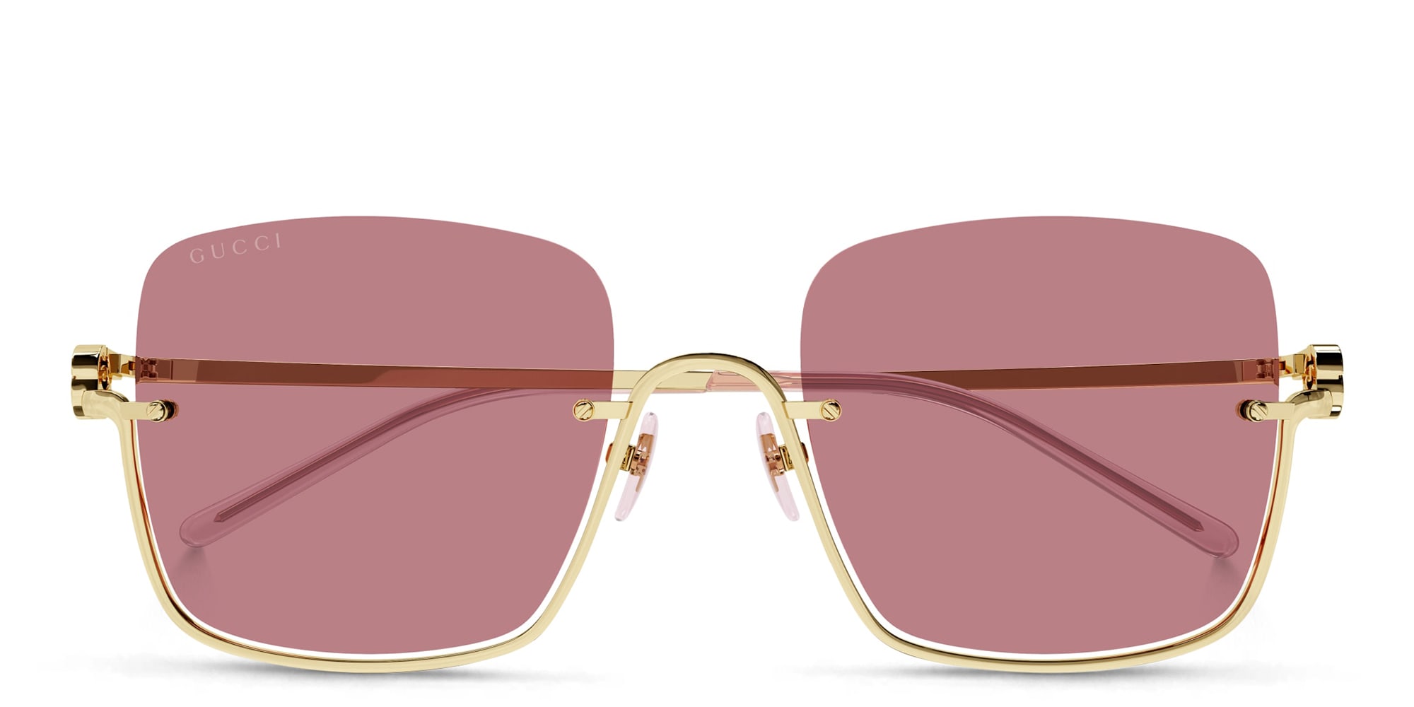 小物 GUCCI sunglass interlocking half-rim y2k Gucci Y2K Sunglasses GG2655/S Rimless Purple Gradient Gold